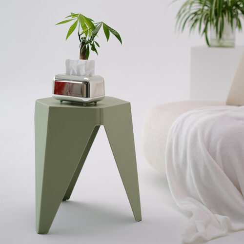 Artiss 2x Bar Stools Puzzle Plastic Foot Stool Green - Image 5