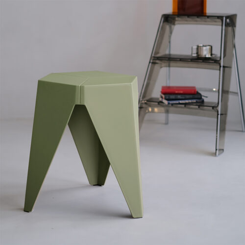 Artiss 2x Bar Stools Puzzle Plastic Foot Stool Green - Image 8