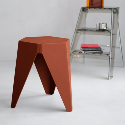 Artiss 2x Bar Stools Puzzle Plastic Foot Stool Red - Image 8