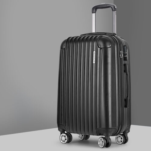 Wanderlite 20 Inch Luggage with Zipper Lock Carry On Hard Shell Travel Suitcase Luggage Case Black - Image 8