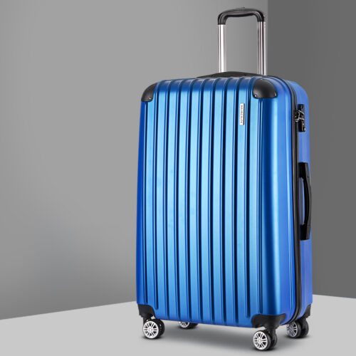 Wanderlite 28 Inch Luggage with TSA Lock Spinner Carry On Hard Shell Travel Suitcase Luggage Case Blue - Image 8