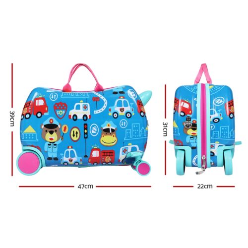 Wanderlite 17" Kids Ride On Luggage Children Suitcase Trolley Travel Car - Image 2