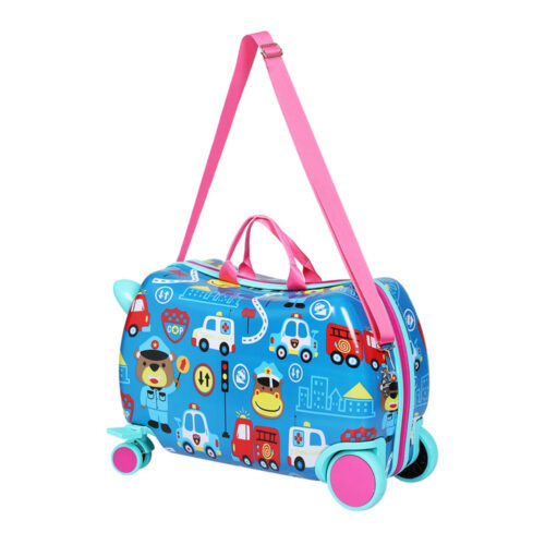 Wanderlite 17" Kids Ride On Luggage Children Suitcase Trolley Travel Car - Image 3