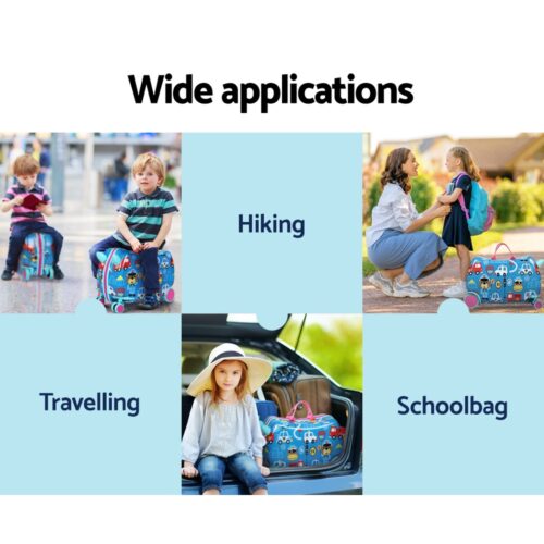 Wanderlite 17" Kids Ride On Luggage Children Suitcase Trolley Travel Car - Image 4