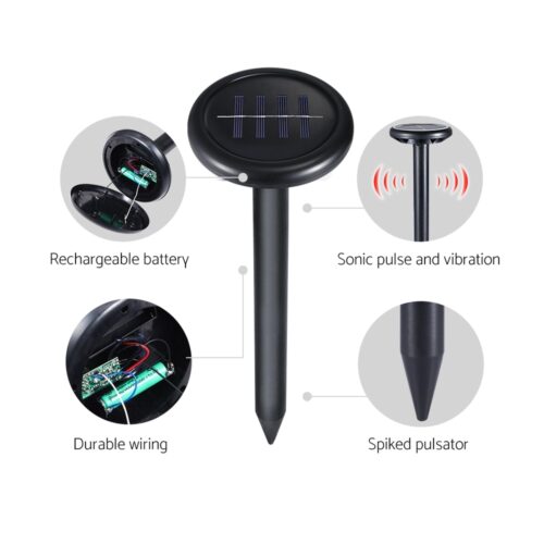 Gardeon Snake Repeller 6X Ultrasonic Solar Powered - Image 6