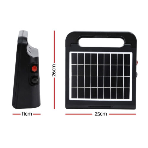 Giantz 10km Electric Fence Energiser Solar Energizer Charger Farm Animal 0.3J - Image 2