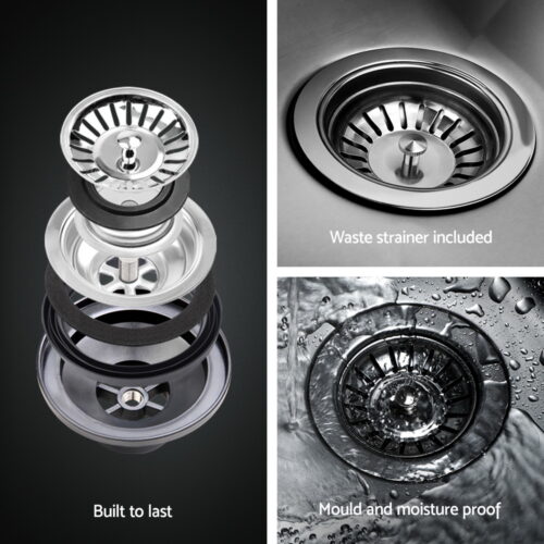 Cefito Kitchen Sink 30X36CM Stainless Steel Nano Basin Single Bowl Black - Image 5