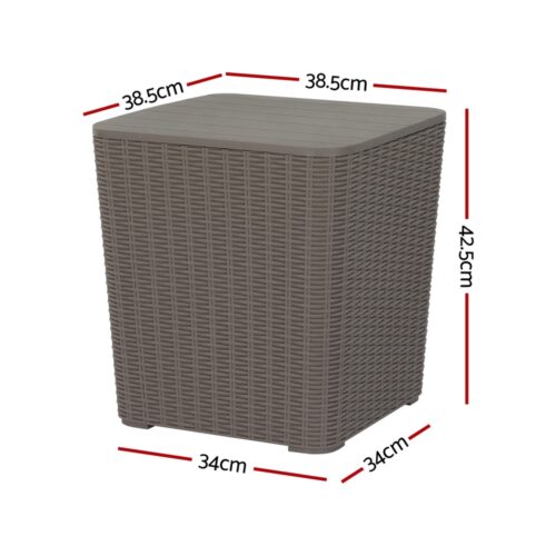 Gardeon Outdoor Storage Box 43L Container Side Table Garden Bench Tool Sheds - Image 2