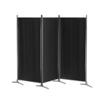 Artiss 3 Panel Room Divider Screen 260x180cm Fabric Black