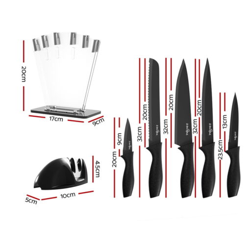 5-Star Chef 7PCS Kitchen Knife Set Stainless Steel Non-stick with Sharpener - Image 2