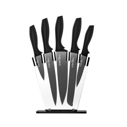 5-Star Chef 7PCS Kitchen Knife Set Stainless Steel Non-stick with Sharpener - Image 3