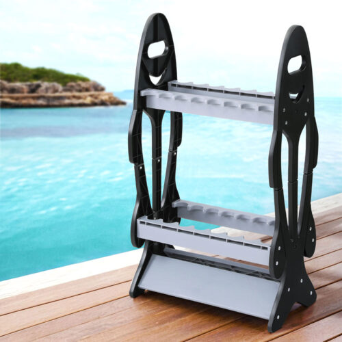 Seamanship Fishing Rod Holder 16 Storage Rack Fishing Pole Stand Garage Organizer Holds - Image 7
