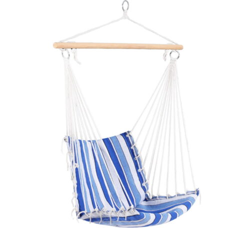 Gardeon Hammock Chair Swing Camping Blue - Image 3