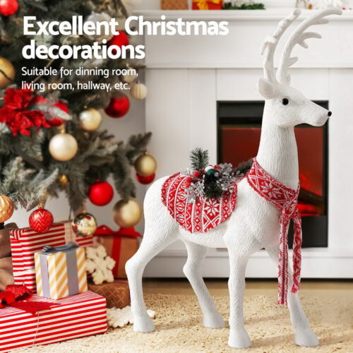 Jingle Jollys Christmas Reindeer 80cm Glitter Deer Ornaments Party Decorations - Image 4