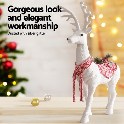 Jingle Jollys Christmas Reindeer 80cm Glitter Deer Ornaments Party Decorations - Image 5