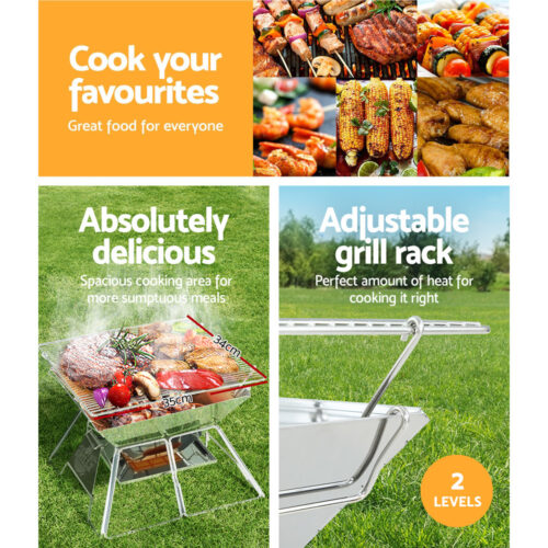Grillz Fire Pit BBQ Grill with Carry Bag Portable - Image 5