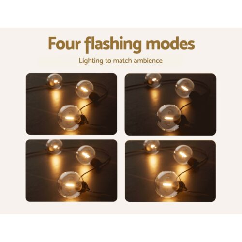 23m Solar Festoon Lights Outdoor LED String Light Wedding Party Christmas Decor - Image 5
