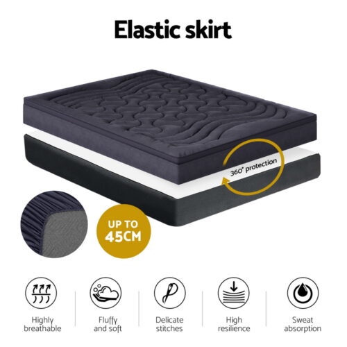 Giselle Bedding Mattress Topper Pillowtop 3-Zone Double - Image 5
