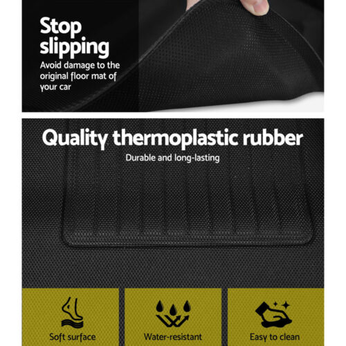 Weisshorn Car Rubber Floor Mats Compatible for Tesla Model 3 Front Rear - Image 4