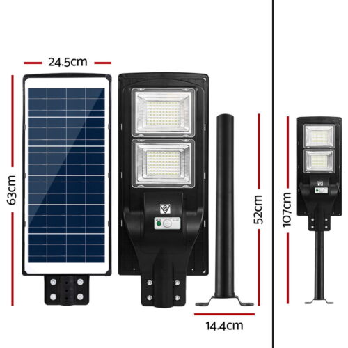 Leier 160 LED Solar Street Light 120W Flood Motion Sensor Remote Outdoor Wall Lamp - Image 2