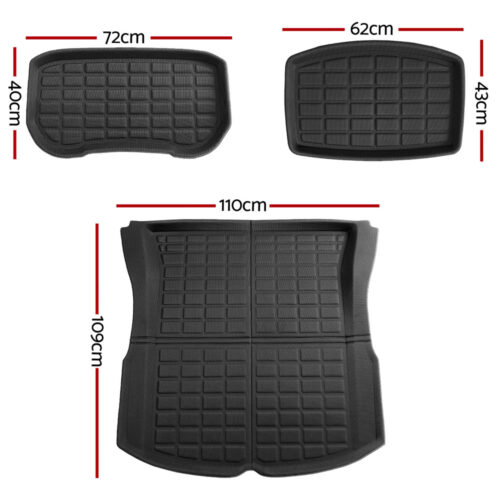 NEW Tesla Model 3 Highland 2024 Boot Liner Rear Frunk Cargo Trunk Mats Weisshorn - Image 2