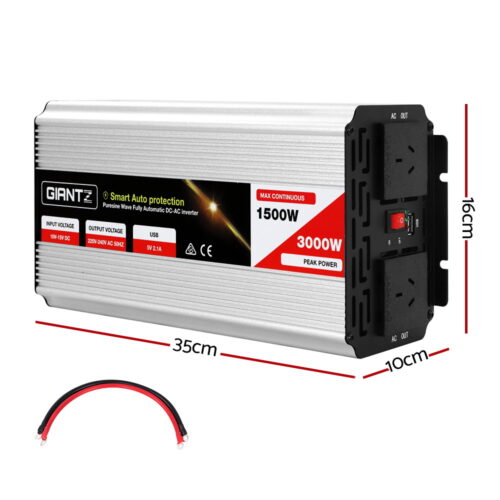 Giantz 1500W Puresine Wave DC-AC Power Inverter - Image 2