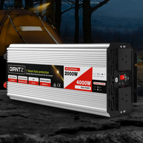 Giantz Power Inverter 2000W or 4000W Pure Sine Wave 12V-240V Camping Boat Caravan - Image 8