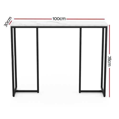 Artiss Console Table Marble Effect Frenisha - Image 4