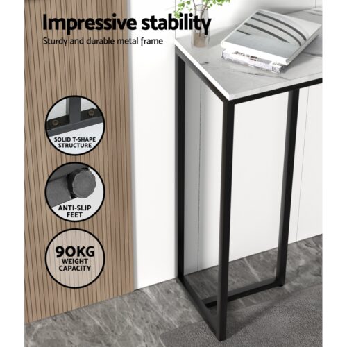 Artiss Console Table Marble Effect Frenisha - Image 6