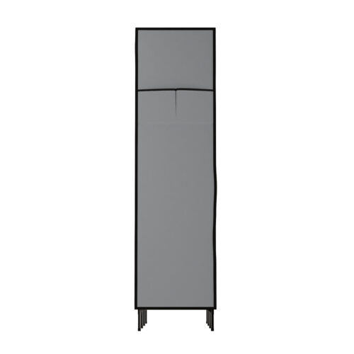 Artiss Large Portable Clothes Closet Wardrobe with Shelf Grey - Image 5