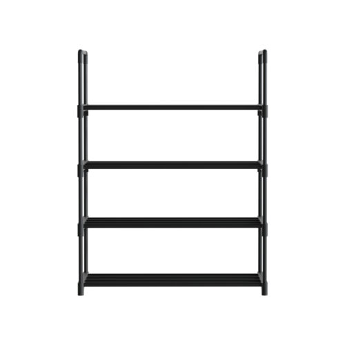 Artiss Shoe Rack Cabinet Stackable 4-tier 12 Pairs Black - Image 5