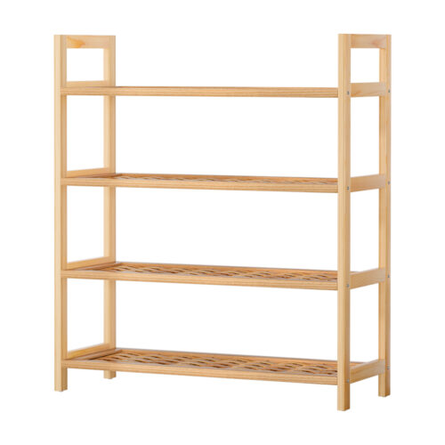 Artiss 4-tier Shoe Rack 12 Pairs Shoe Storage Weaved Shelves - Image 3