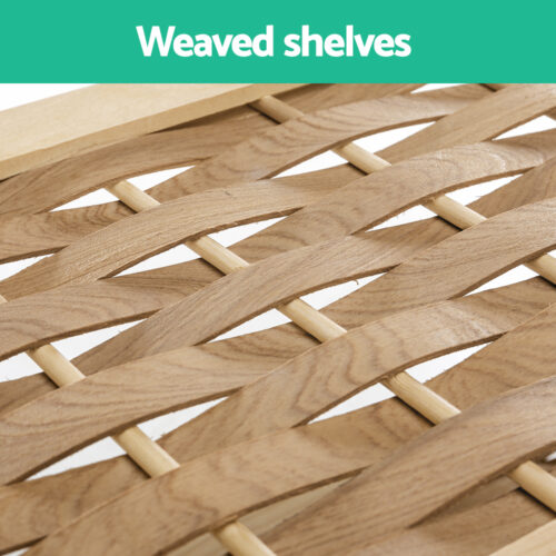 Artiss 4-tier Shoe Rack 12 Pairs Shoe Storage Weaved Shelves - Image 5