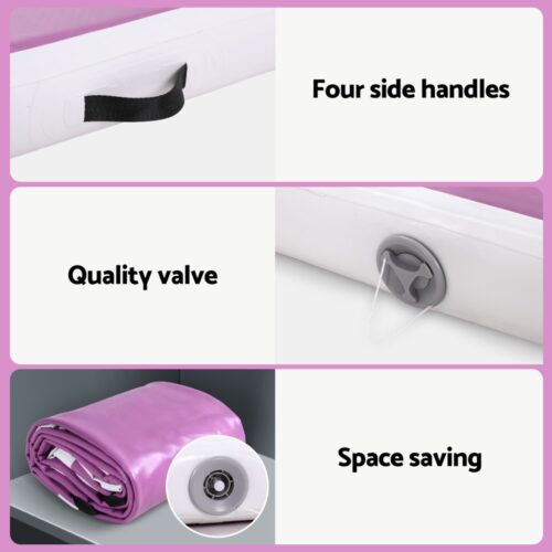 Everfit 4M Air Track Gymnastics Tumbling Exercise Cheerleading Mat Inflatable Purple - Image 5