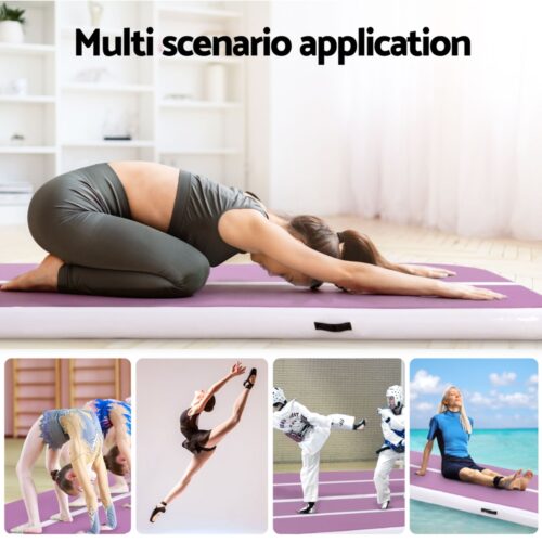 Everfit 4M Air Track Gymnastics Tumbling Exercise Cheerleading Mat Inflatable Purple - Image 6