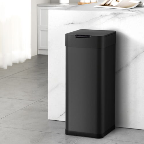 Devanti 50L Sensor Bin Motion Rubbish Bins Kitchen Automatic Trash Can Black - Image 7