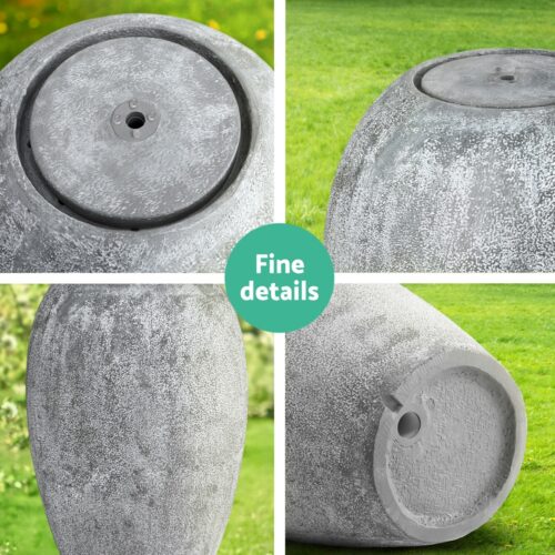 Gardeon Solar Fountain Water Feature Outdoor Fountain LED Lights Beige - Image 6