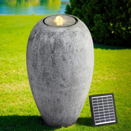 Gardeon Solar Fountain Water Feature Outdoor Fountain LED Lights Beige - Image 7