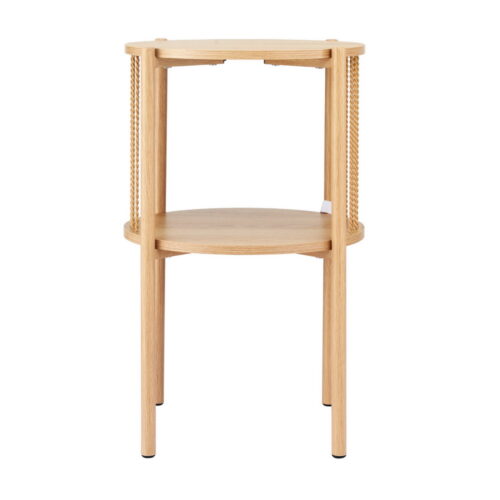 Artiss Coffee Table 2-Tier Round Wood - Image 3