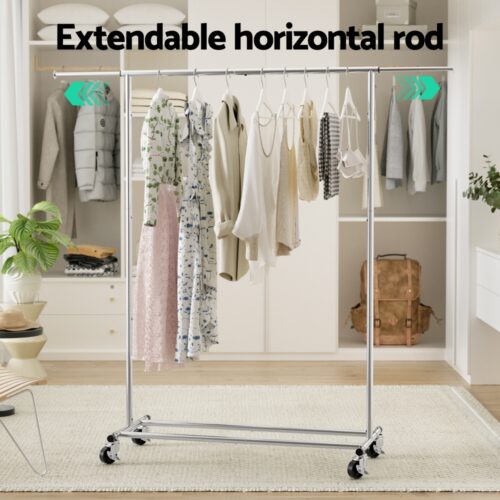 Artiss Clothes Rack Airer Rail Coat Stand Adjustable Hanger - Image 4