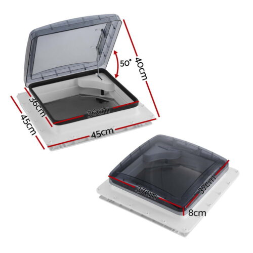 Weisshorn Caravan Roof Vent Air Exhaust Hatch RV Motorhome Camper White - Image 3