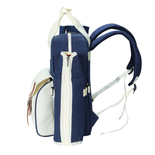 Alfresco 4 Person Picnic Basket Set Backpack Bag Insulated Blue - Image 4