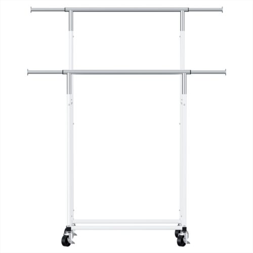 Artiss Clothes Rack Double Rod Airer Rail Coat Stand Adjustable Hanger - Image 3