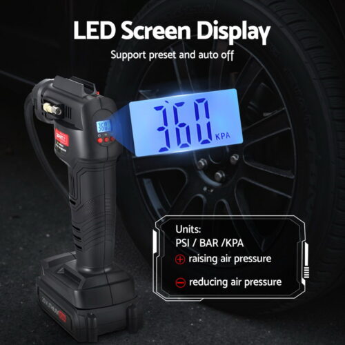 Giantz 20V Air Compressor 120PSI Electric Portable Air Inflator LED Light - Image 5