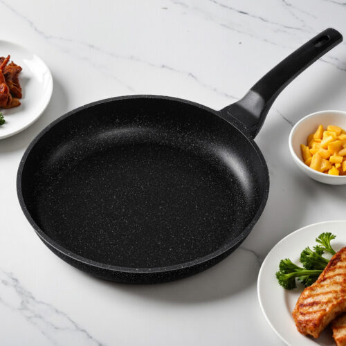 5-Star Chef Non Stick Frying Pan Cast Aluminium Steak Skillet BBQ Cookware 30cm - Image 7