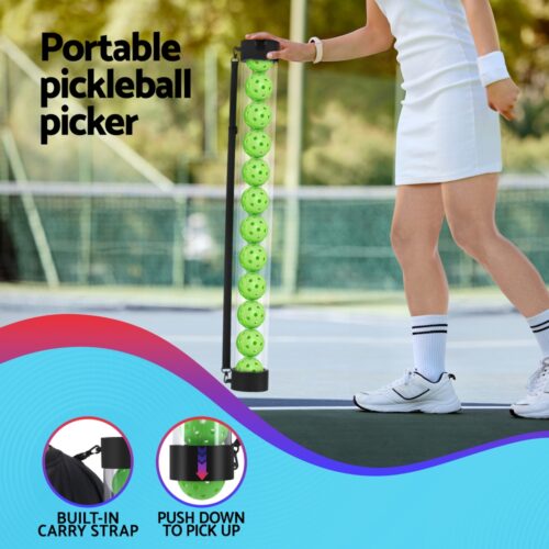 Everfit 12PC Pickleball Collector Set Multi-Ball Retriever Portable Storage Adjustable Strap - Image 4