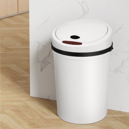 Devanti Sensor Bin Motion Rubbish Bins Kitchen Automatic Trash Can White 9L - Image 7