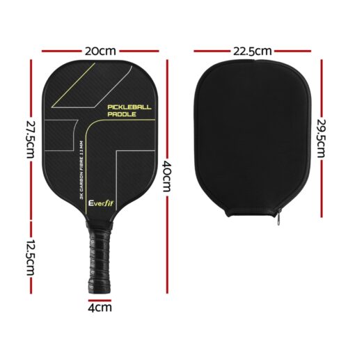Everfit 2PCS Pickleball Paddles Set Outdoor Pickle Balls Rackets with Cover Bag Training - Image 2