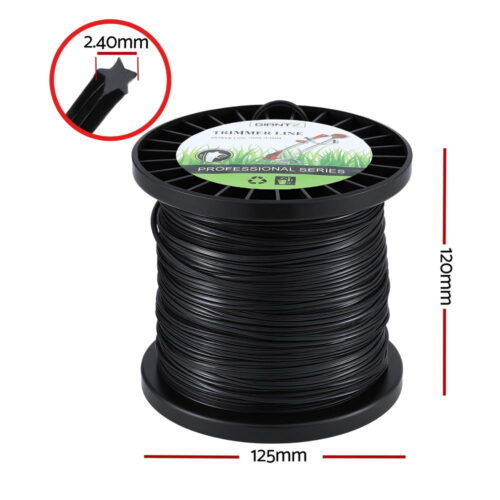 Giantz 100M Whipper Snipper Trimmer Line 2.4mm Star Nylon String Cord Black - Image 2