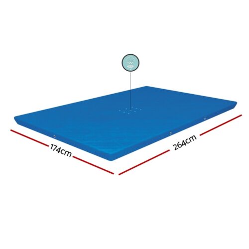 Bestway Pool Cover 264x174cm Rectangle Swimming Pool PE Shelter Fits 259x170cm Pools - Image 2